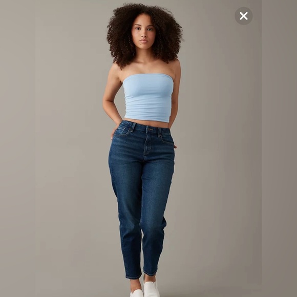 American Eagle Outfitters Denim - AE STRETCH CURVY MOM JEAN - Simply Dark - 8